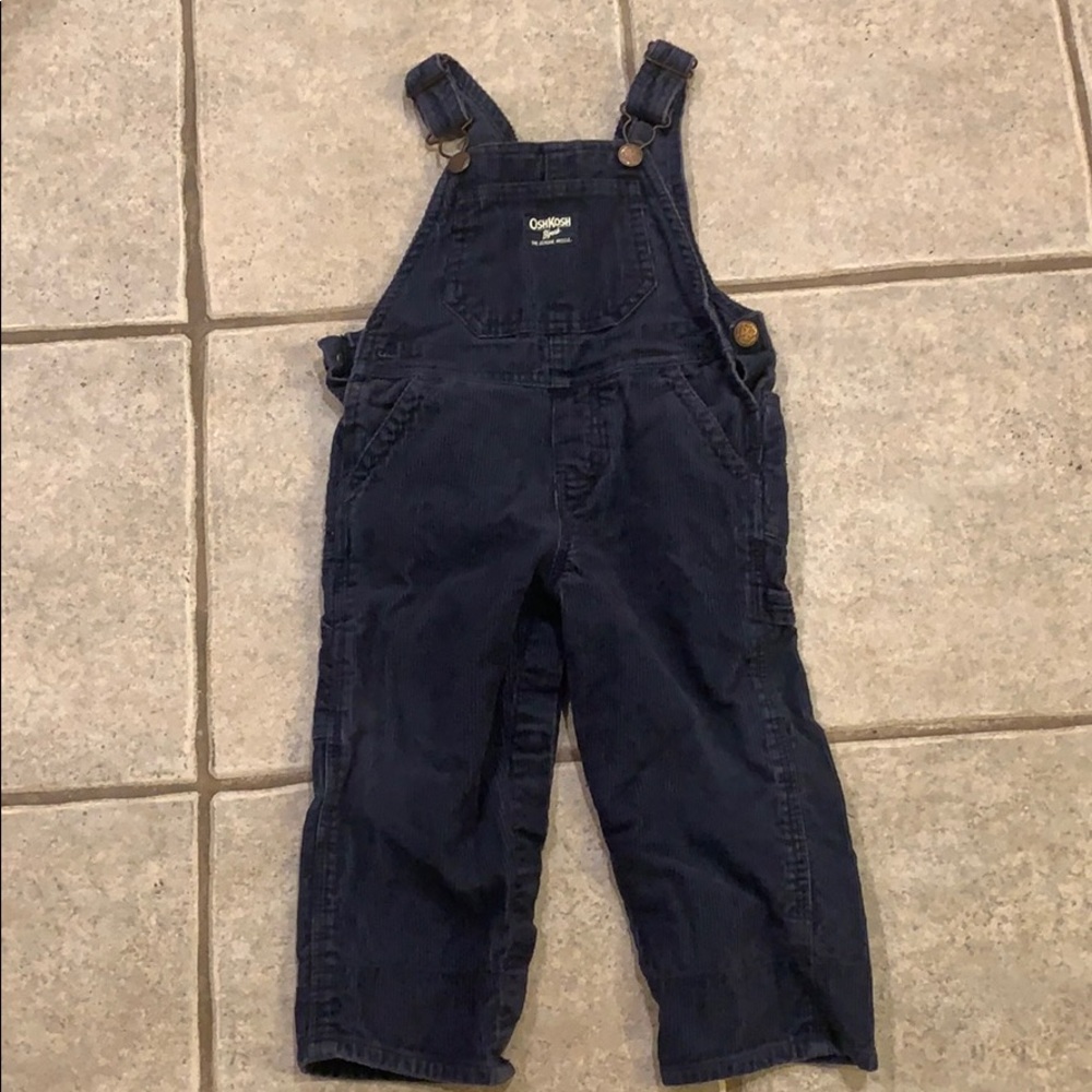 OshKosh Blue Corduroy Overalls 18M